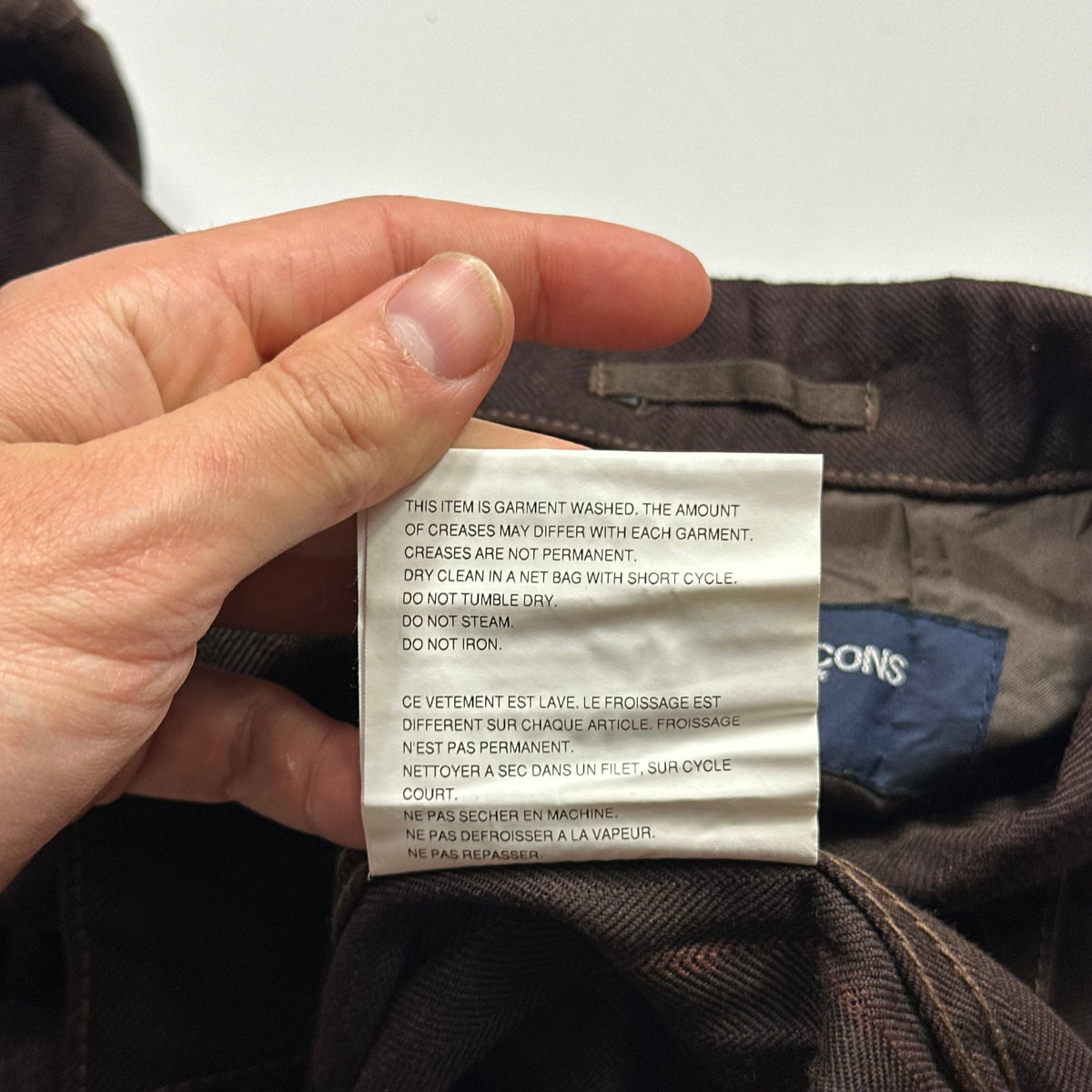 CDG Homme 2004 Crinkle Striped Work Jacket - L (M) | Medium, Brown