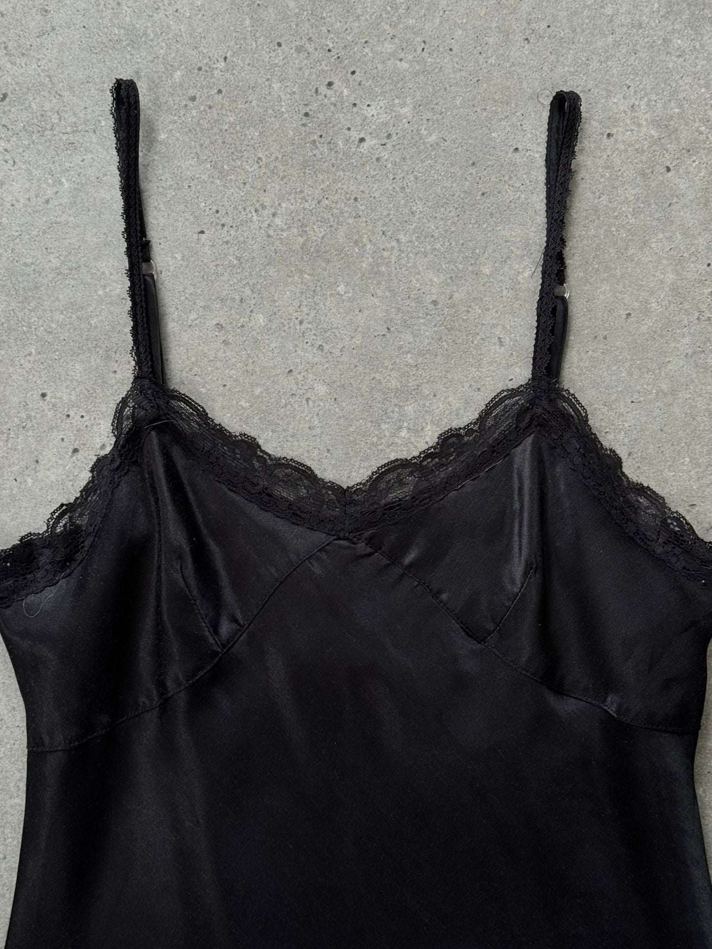 Vintage 2000s Lace Mini Slip Dress - M