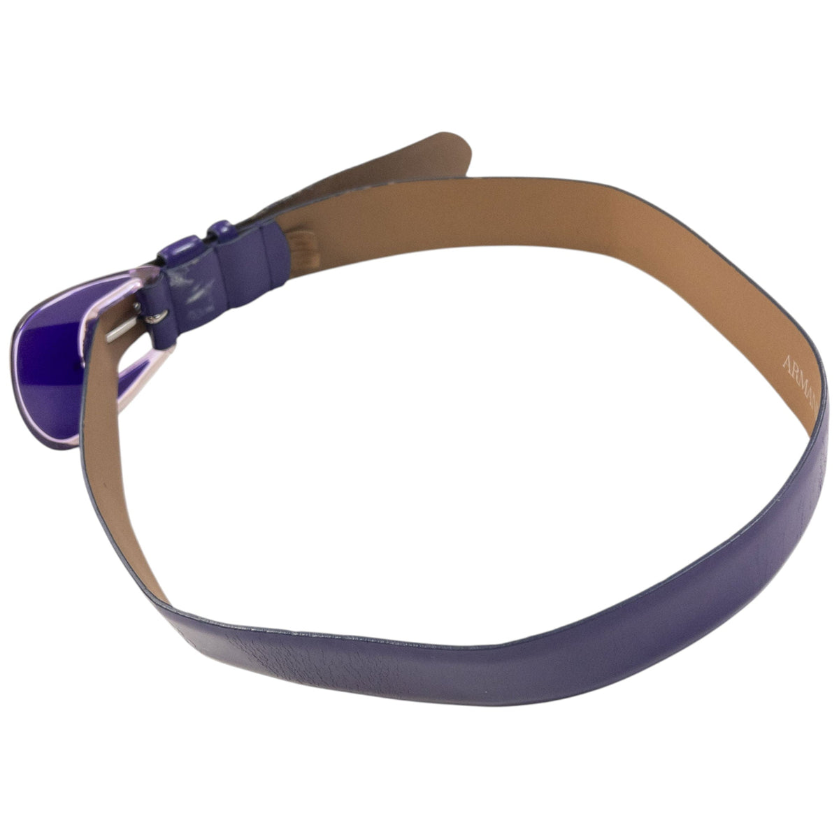 Vintage 2000s Armani Jeans Leather Belt Size L | Large, Purple