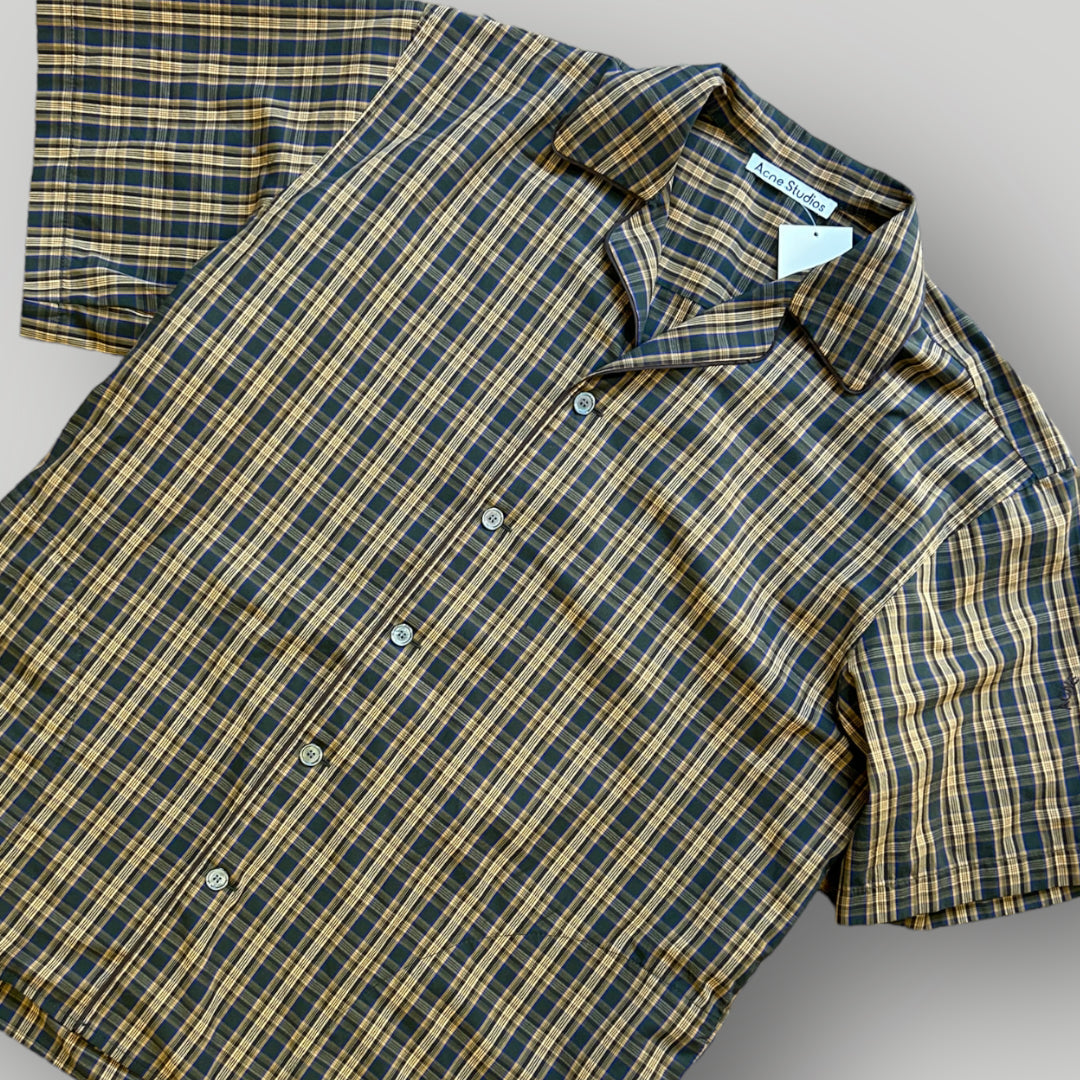 Acne Studios Checked Cuban Collar Shirt XL | Default Title, Brown