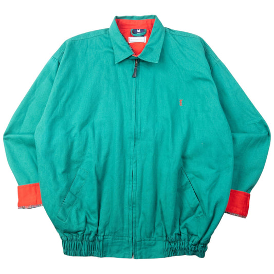 Vintage 80s YSL Yves Saint Laurent Pattern Lined Harrington Jacket Size L | Large, Green