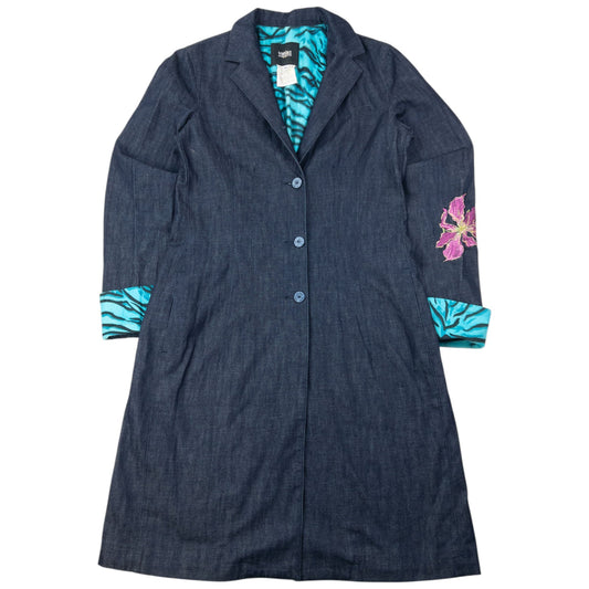 Vintage 2000s Versace Jeans Couture Longline Denim Jacket Womens Size L | Large, Navy