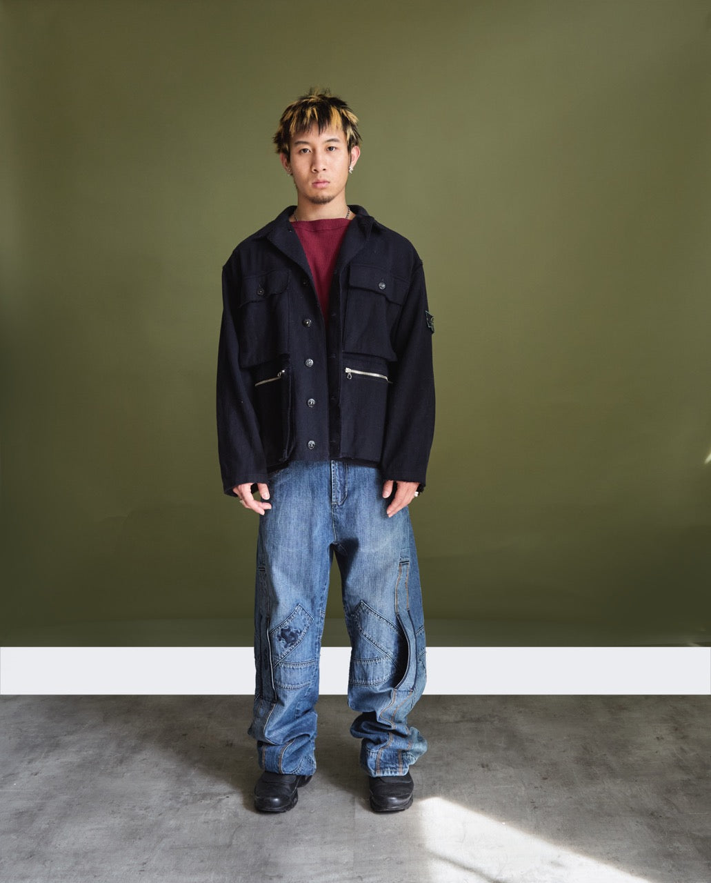 AW1994 Stone Island Raw Hem Wool Jacket