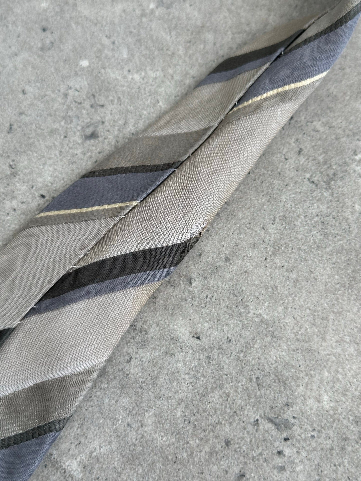 Japanese Vintage 1990s Pure Silk Striped Tie