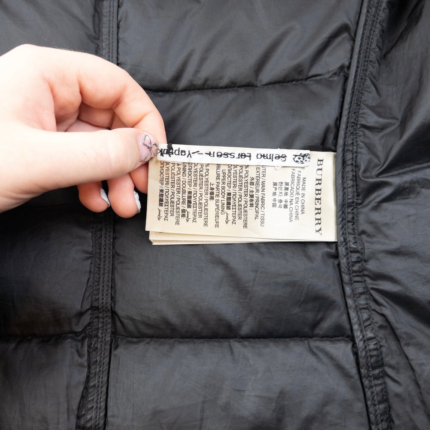 Vintage Burberry Brit Zip Up Puffer Jacket Womens Size S