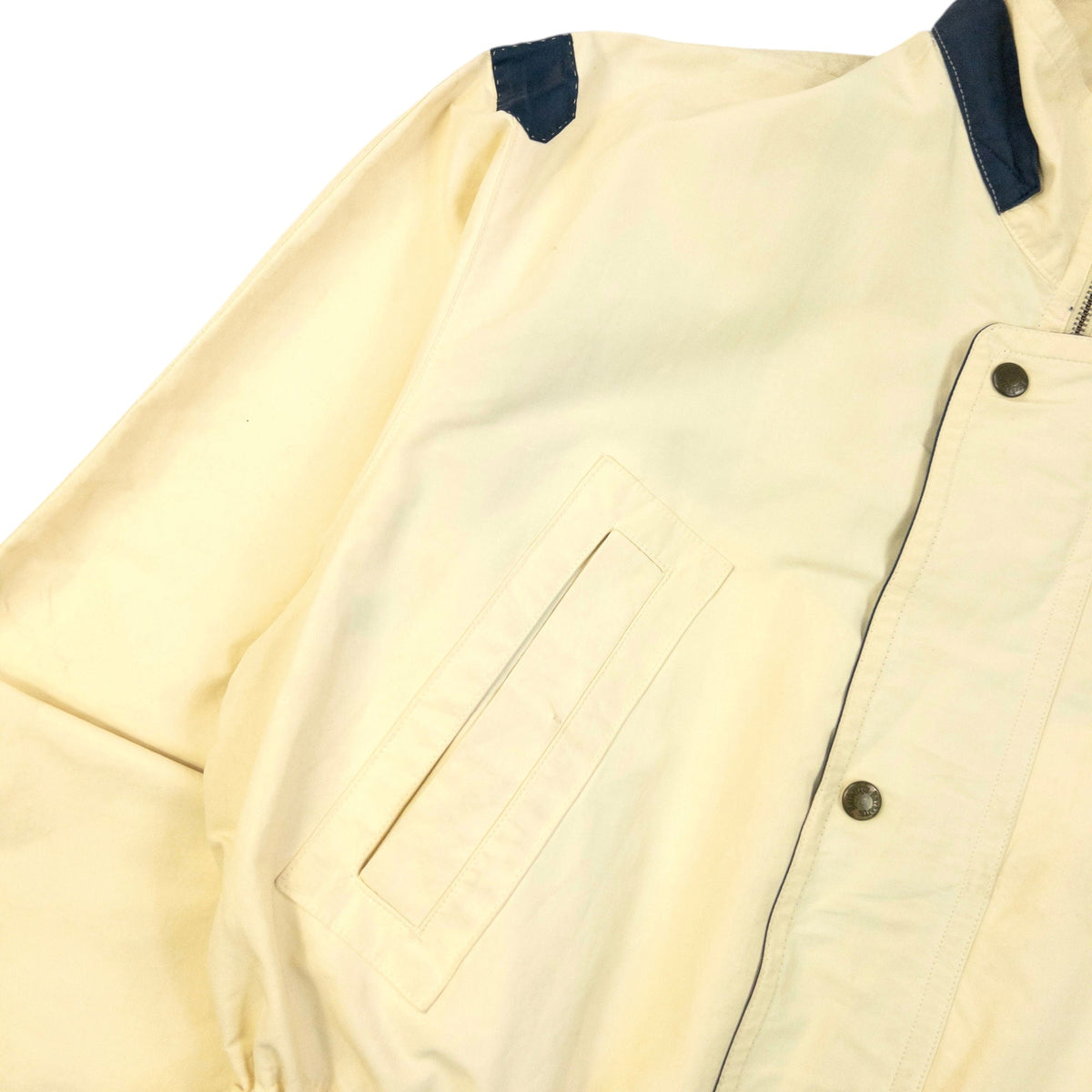 Vintage 90s Burberry Zip Up Jacket Size M | Medium, Cream