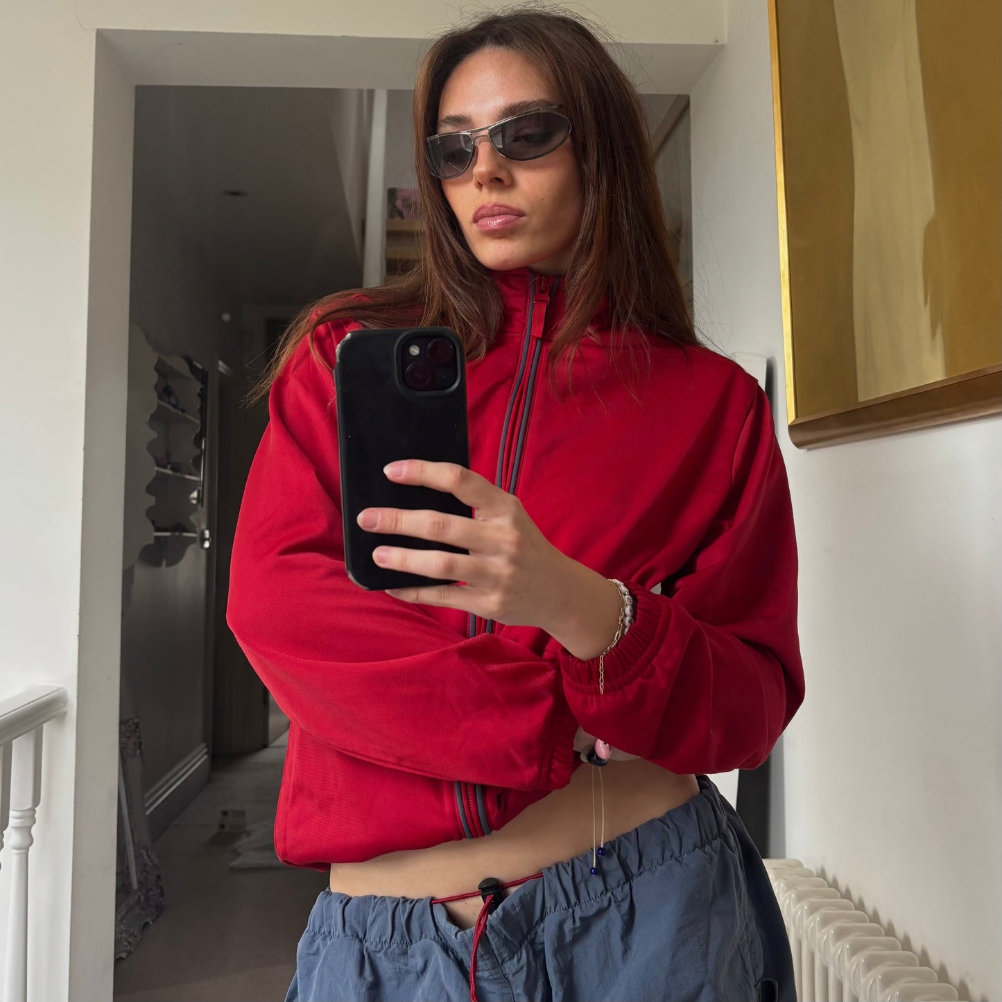00s Nike Track Top | Red, Red