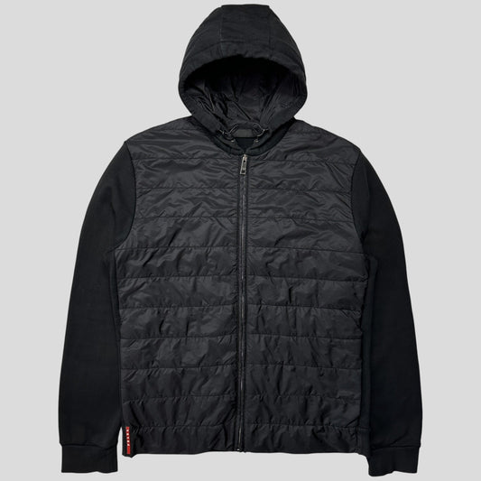 Prada 2015 Nylon + Cotton Panelled Hybrid Jacket - M/L