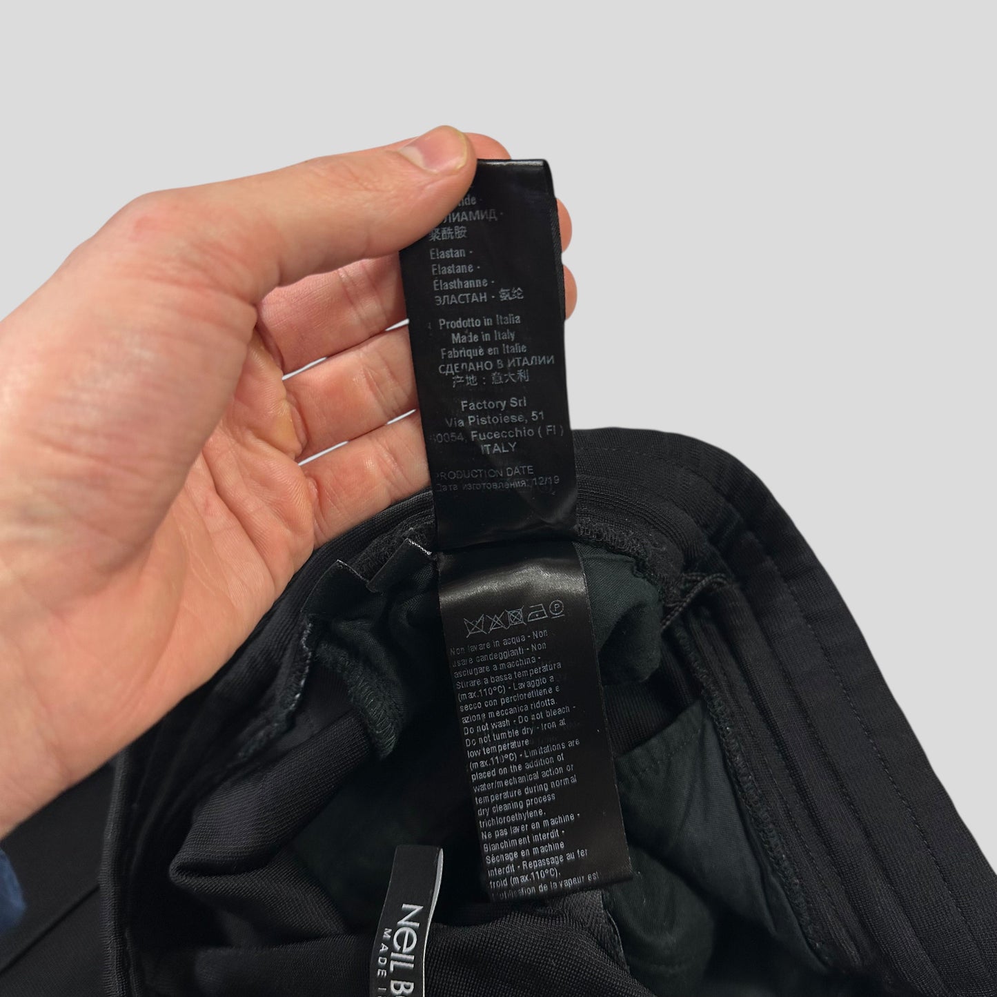 Neil Barrett 2020 Pleated Striped Taped Slim Tracksuit Bottoms - S/M