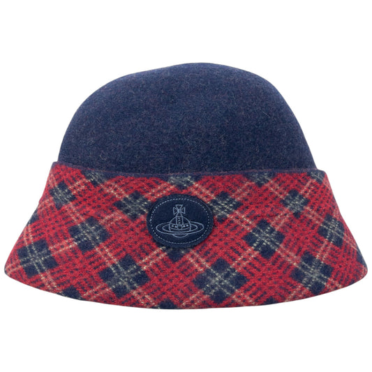 Vintage 90s Vivienne Westwood Tartan Wool Bucket Hat Size S-M