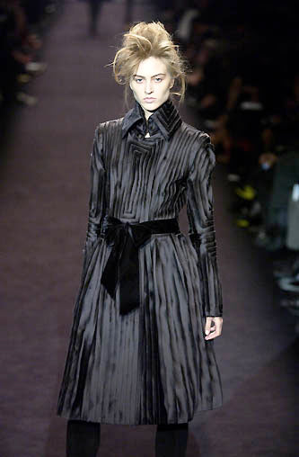 F/W 2002 Yves Saint Laurent Rive Gauche Silk Trench Jacket