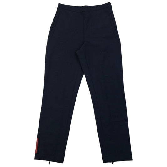Vintage 2000s Prada Sport Zip Cuff Stretch Trousers Size W26 | W26, Black