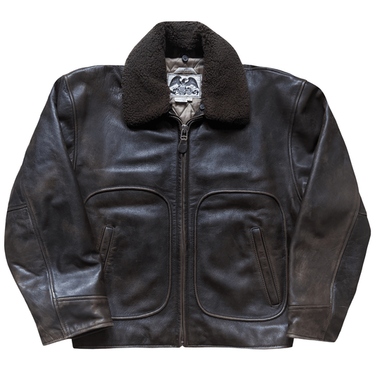 Avirex 1980's G-1 Heavyweight Leather Flight Jacket - M / L | Medium, Brown