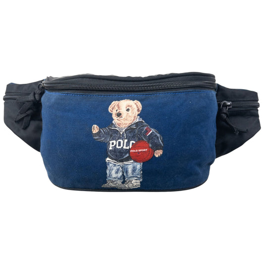 Vintage 90s Polo Sport Ralph Lauren Bear Crossbody Bag | O/S, Black