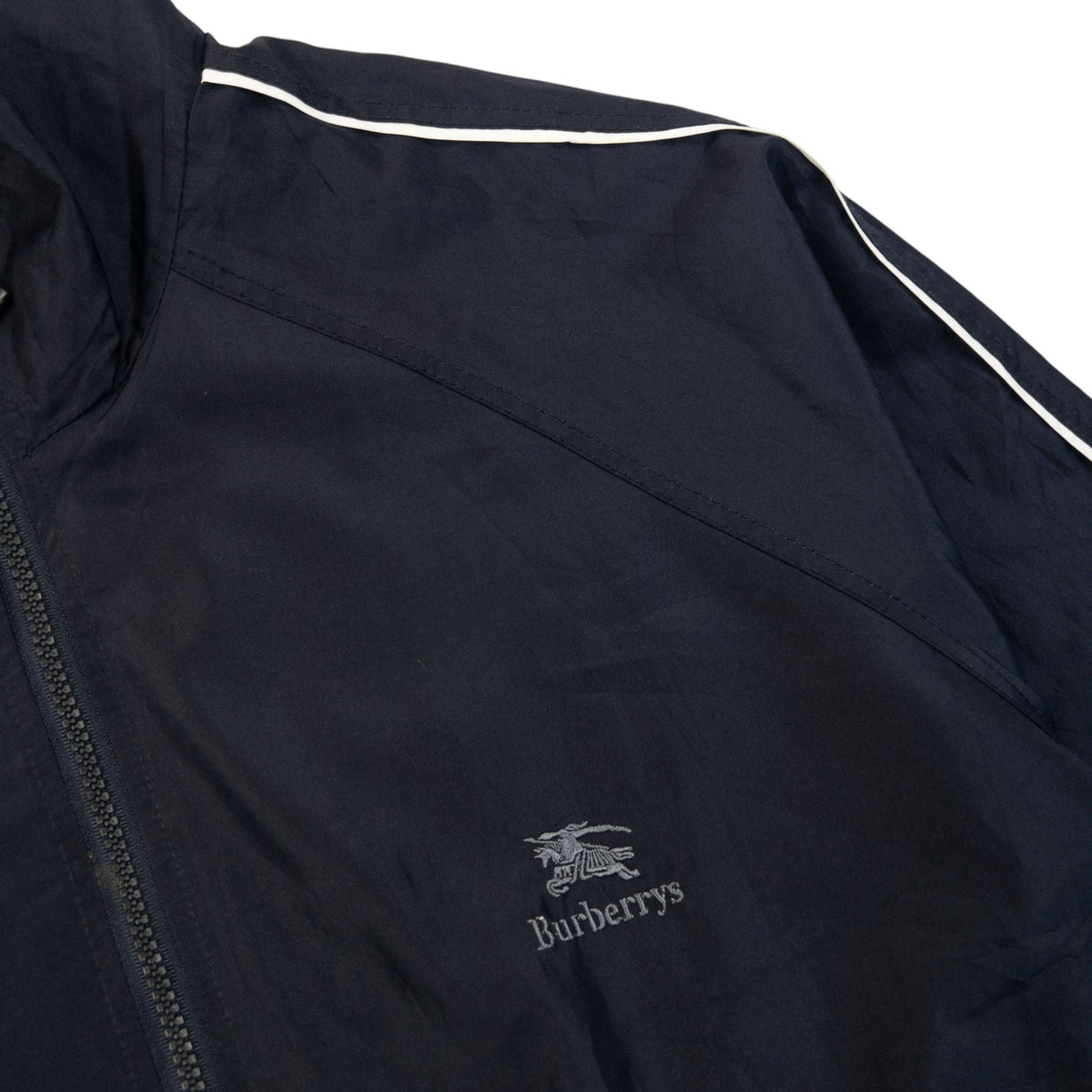 Vintage 90s Burberry Embroidered Zip Up Jacket Size XL | XL, Navy