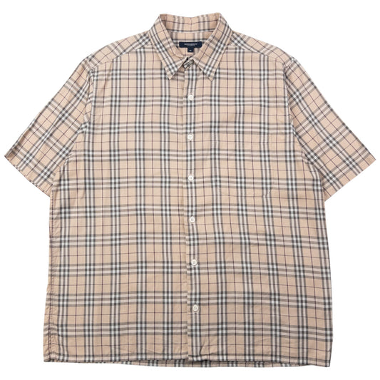 Vintage 2000s Burberry Nova Check Short Sleeve Button Up Shirt Size M