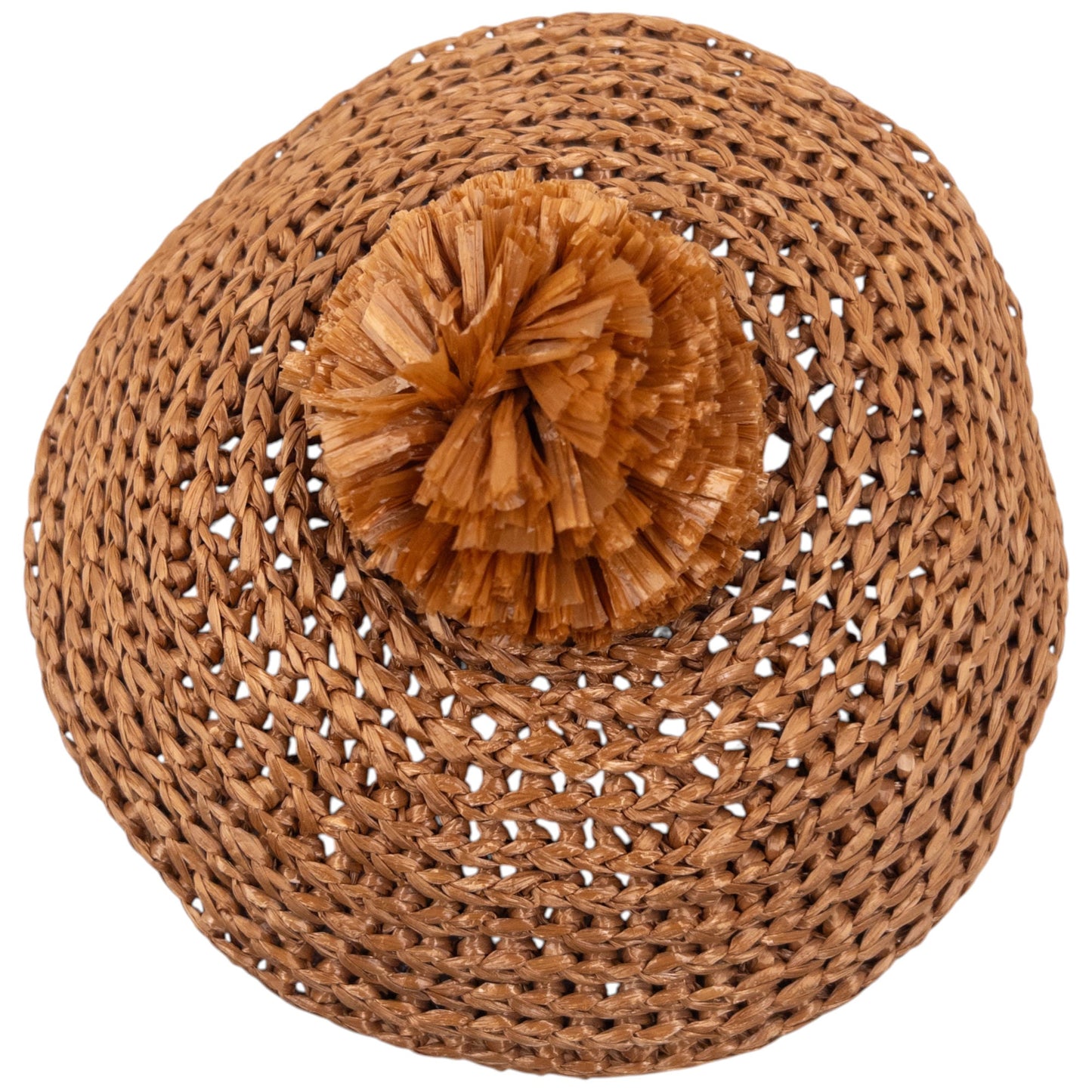 Vintage 2012 Burberry Prorsum Runway Wicker Pompom Hat