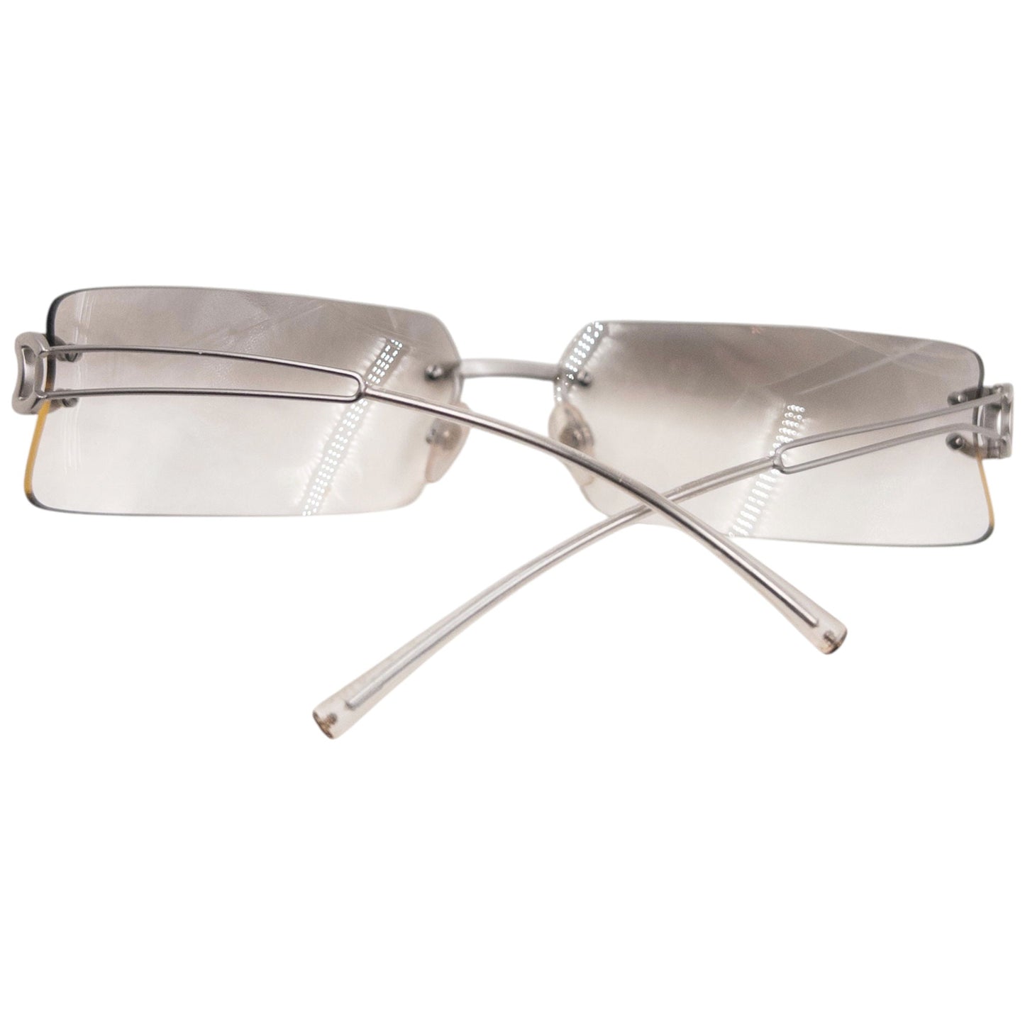 Vintage 2000s Chanel Rimless Sunglasses | O/S, Grey