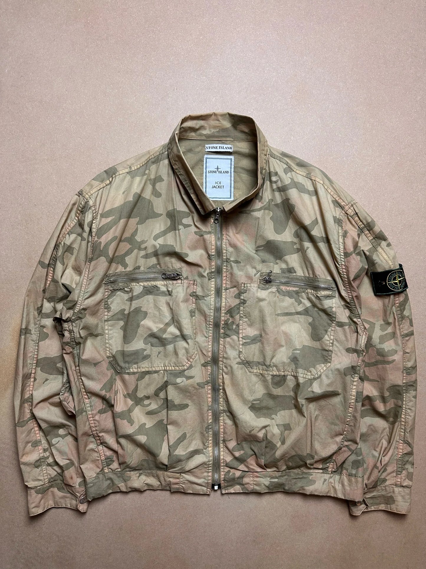 S/S 1989 Cotton Poplin Ice Camouflage Bomber Jacket