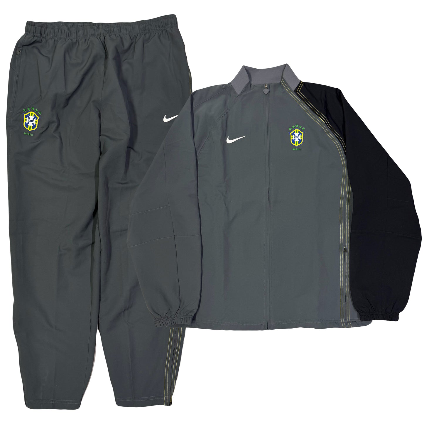 Nike Brazil 2004 Tracksuit In Grey & Black (L)