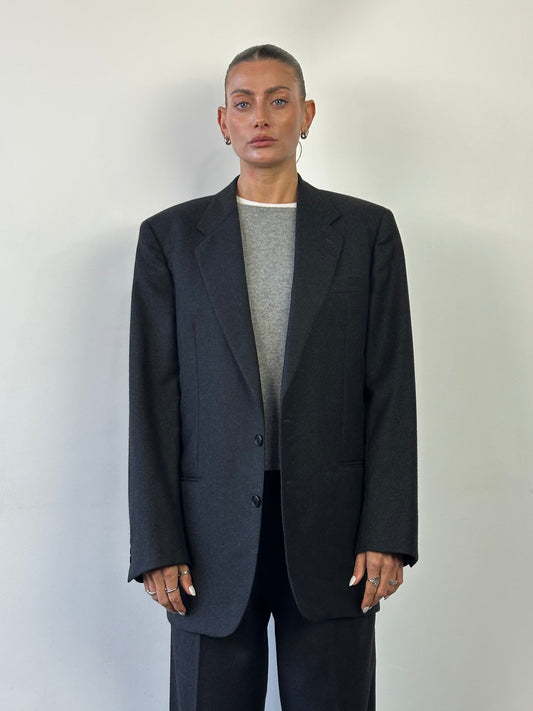 Cerruti Italian Brushed Wool Single Breasted Blazer - 40R/L