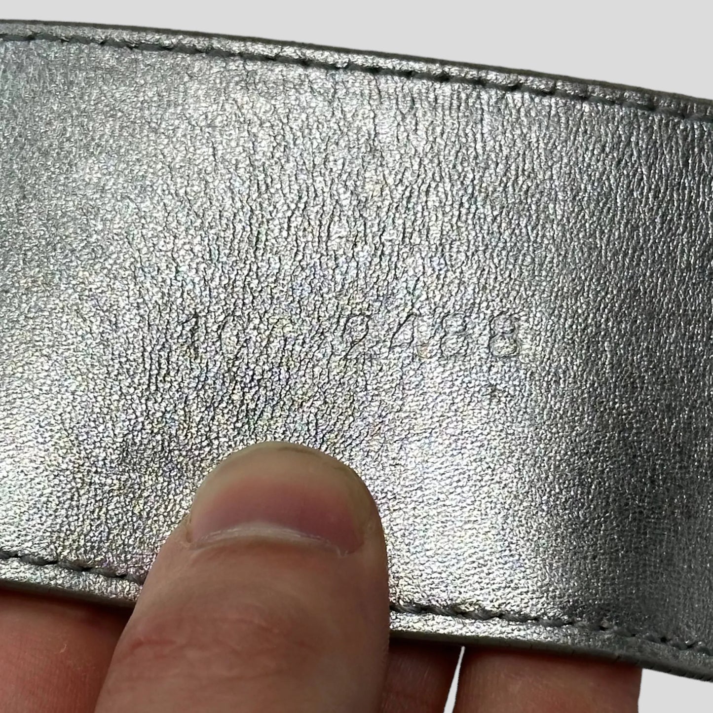 Prada Milano 90’s Astro Leather Metal Buckle Belt