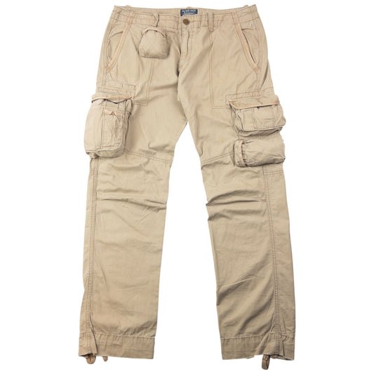 Vintage 2000s Ralph Lauren Polo Jeans Cargo Trousers Size W34 | W34, Beige