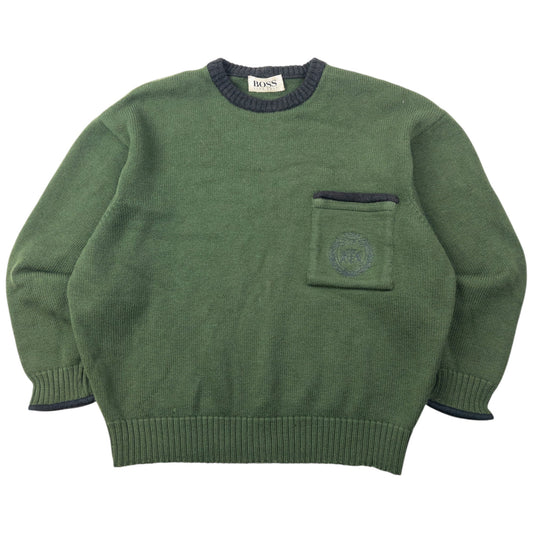 Vintage 80s Hugo Boss Wool Knit Jumper Size S | Small, Multicoloured