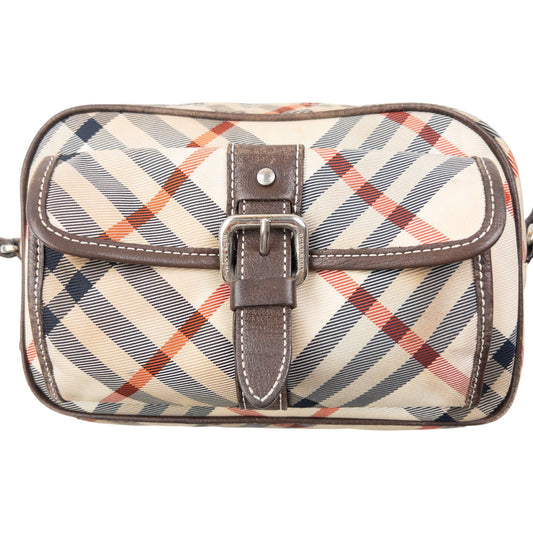 Vintage 2000s Burberry Blue Label Nova Check Crossbody Bag | O/S, Blue