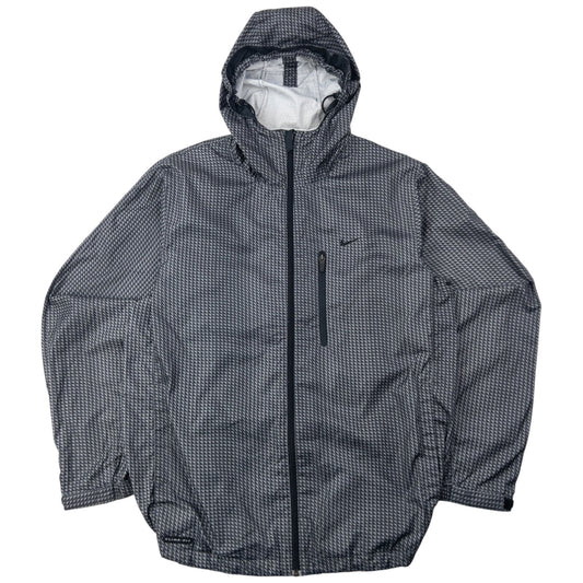 Vintage 2000s Nike Check Zip Up Jacket Size M | Medium, Grey