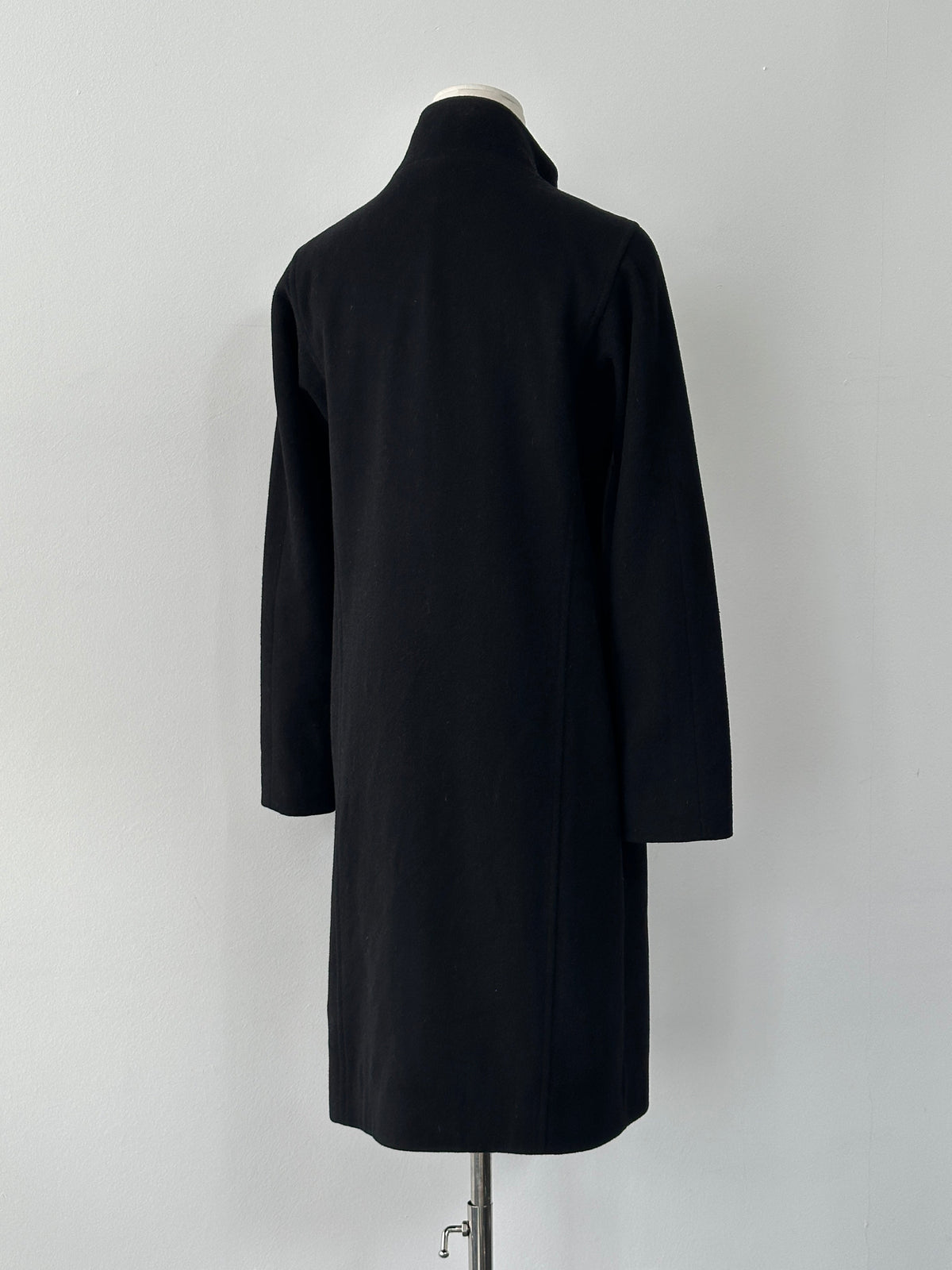 Jaeger 2000s Wool High Neck Double Breasted Coat - S