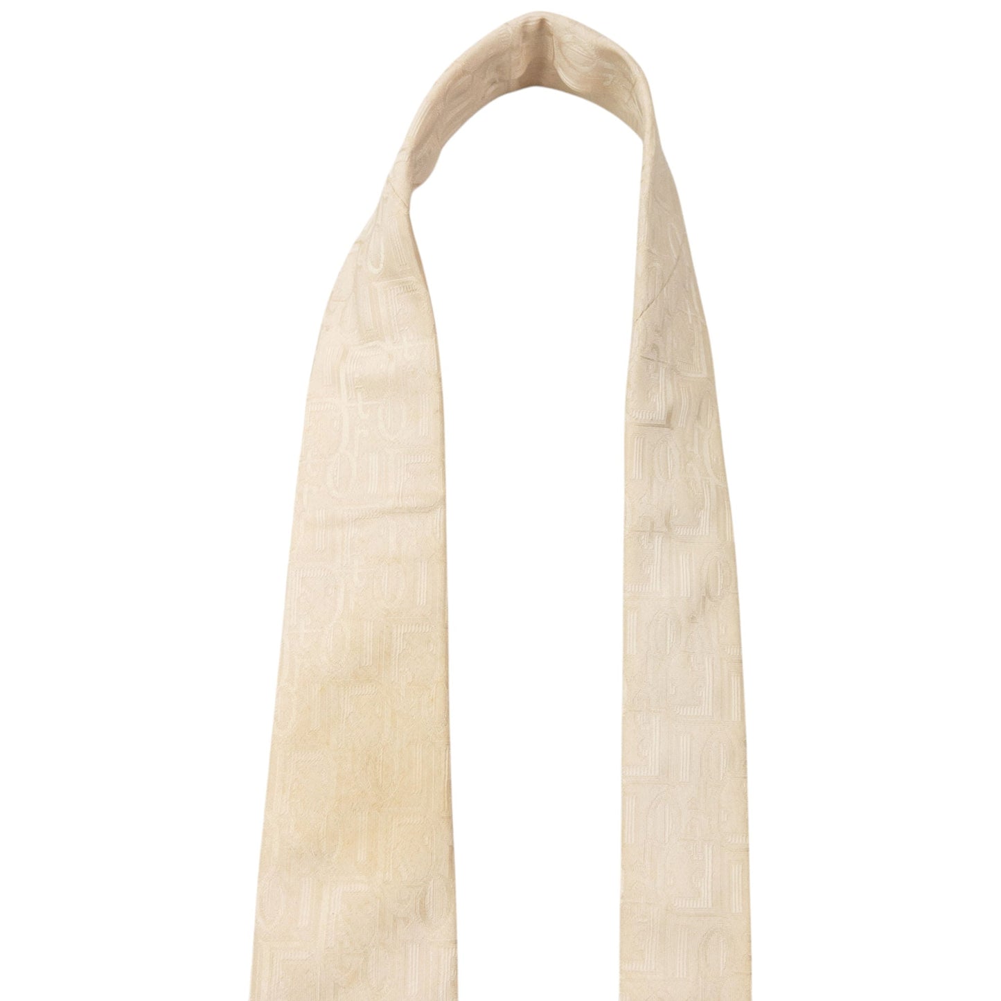 Vintage 2000s Dior Monogram Silk Tie | O/S, Cream