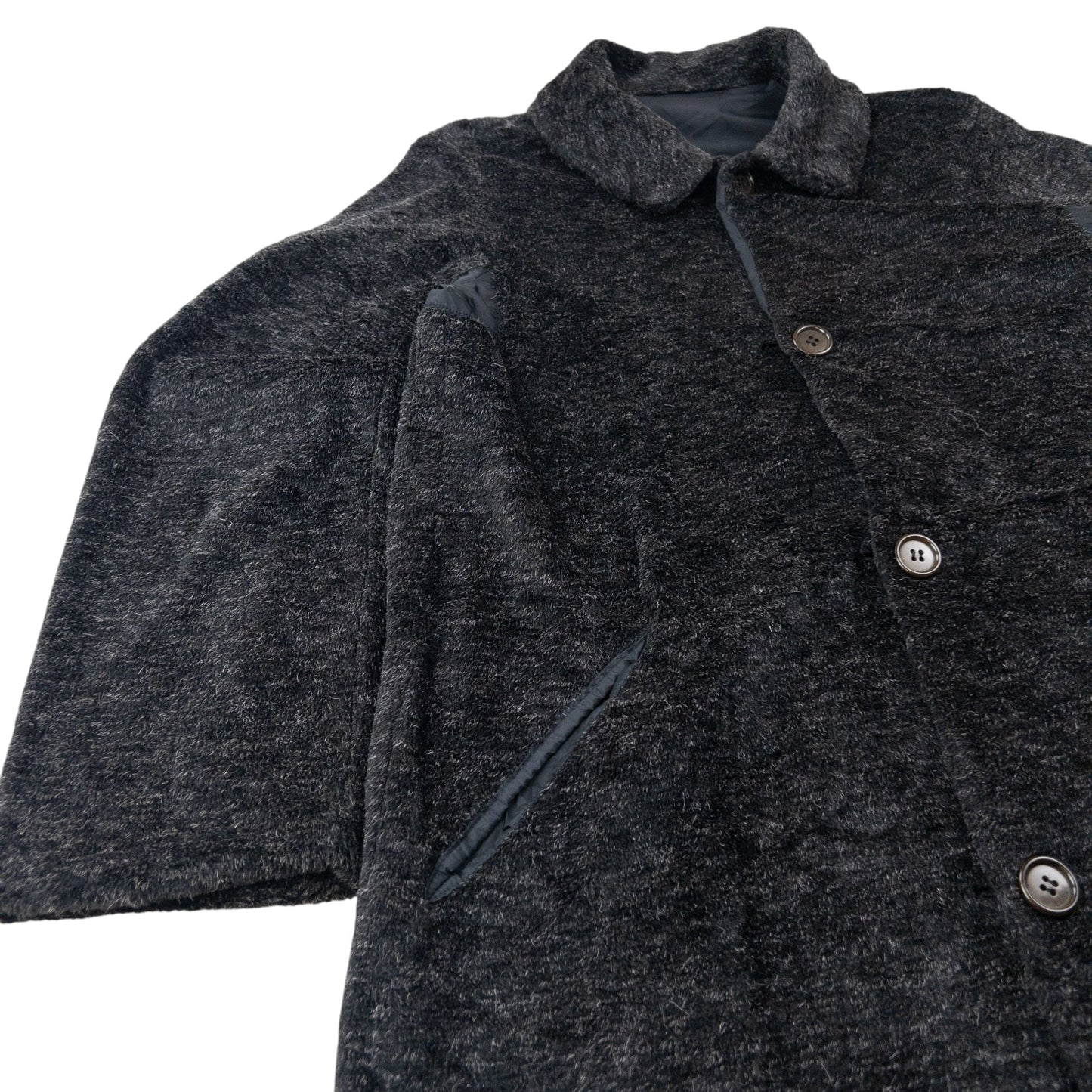 Vintage 90s Cabane De Zucca By Issey Miyake Reversible Fur Jacket Size M | Medium, Black