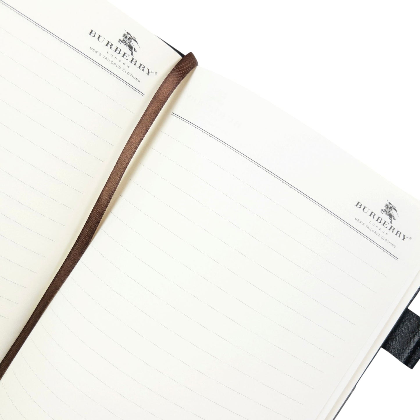 Vintage 2000s Burberry Leather A5 Notebook | O/S, Black