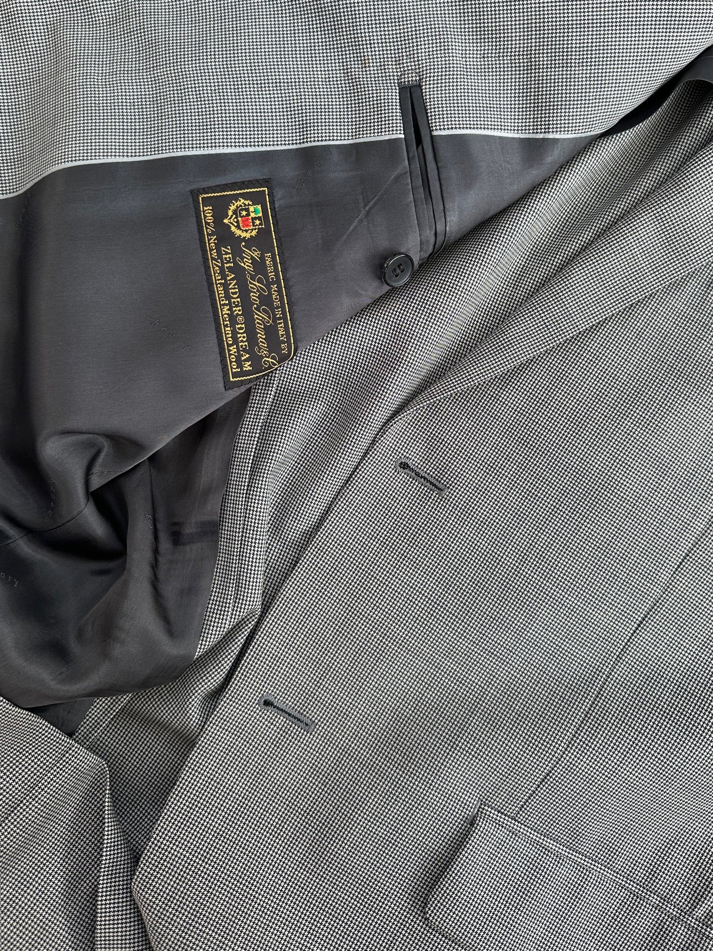 Loro Piana x Theory 2000s Pure Wool Micro Houndstooth Blazer - M