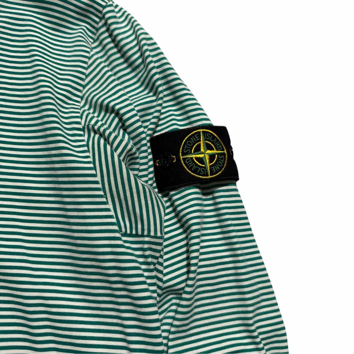 Stone Island Supreme Striped Long Sleeve | Large, Green