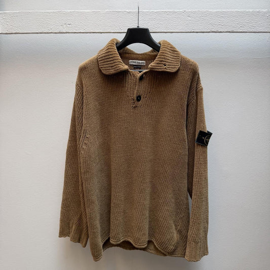 90’s Stone Island Knit Jumper (L) | Large, Green