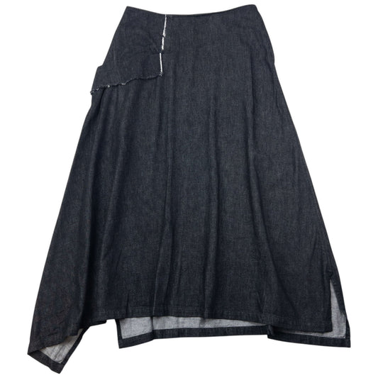 Vintage 2000s Yohji Yamamoto Asymmetric Denim Skirt Womens Size W28