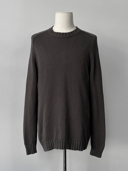 Yves Saint Laurent Pour Homme 2000s Pure Cotton Knit Logo Jumper - XL