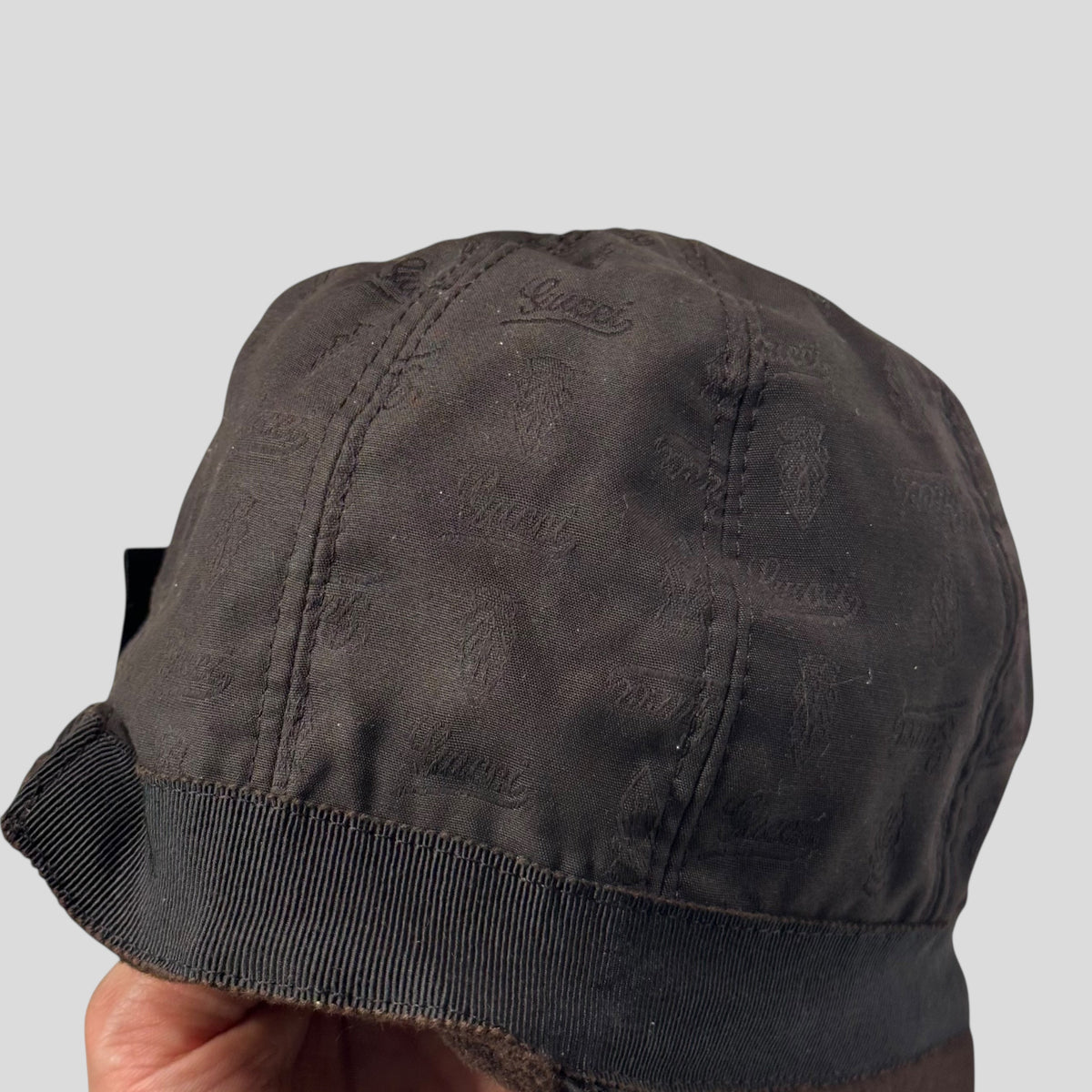 Gucci 00’s Cashmere Wool Leather Newsboy Jockey Hat - S/M | O/S, Brown