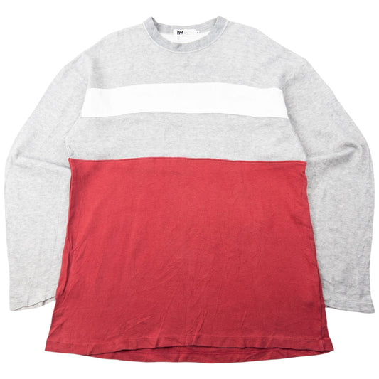 Vintage 90s Issey Miyake Colour Block Jumper Size S | Small, Grey