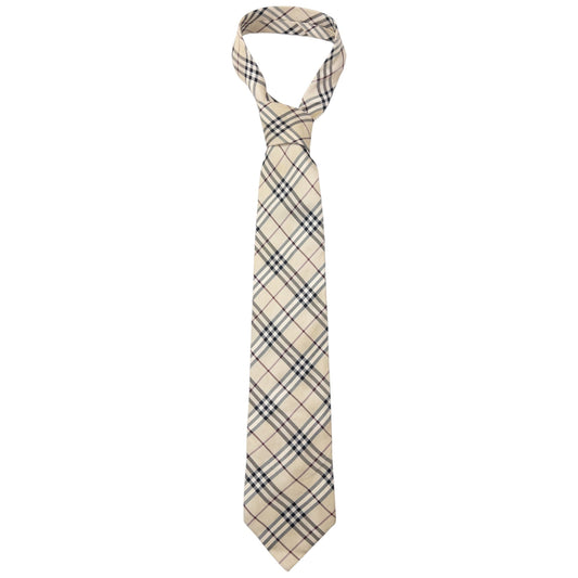 Vintage Burberry Nova Check Silk Tie
