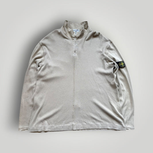 SS/05 Stone Island Center Seam Cotton Quarter Zip XXL | O/S, Cream