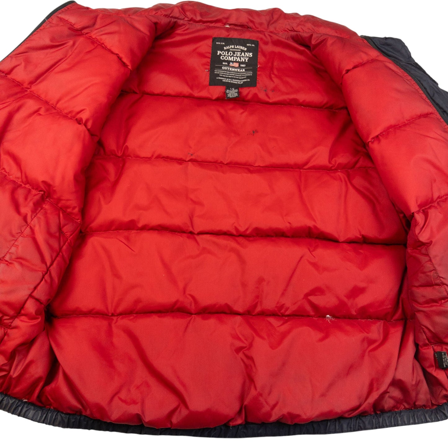 Vintage Ralph Lauren Polo Jeans Puffer Jacket Size L
