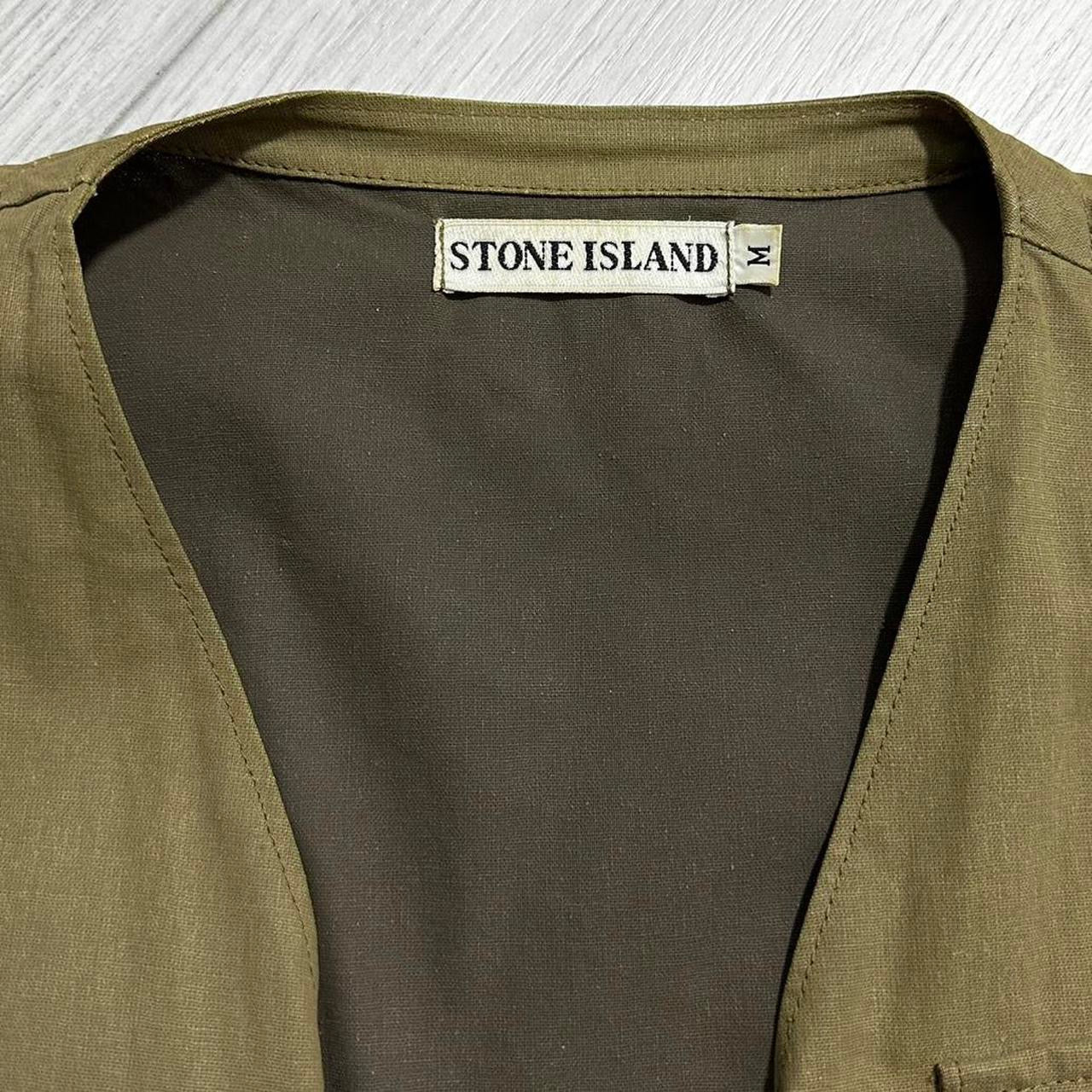 Stone Island Tela Stella Reflective Vest | Medium, Olive