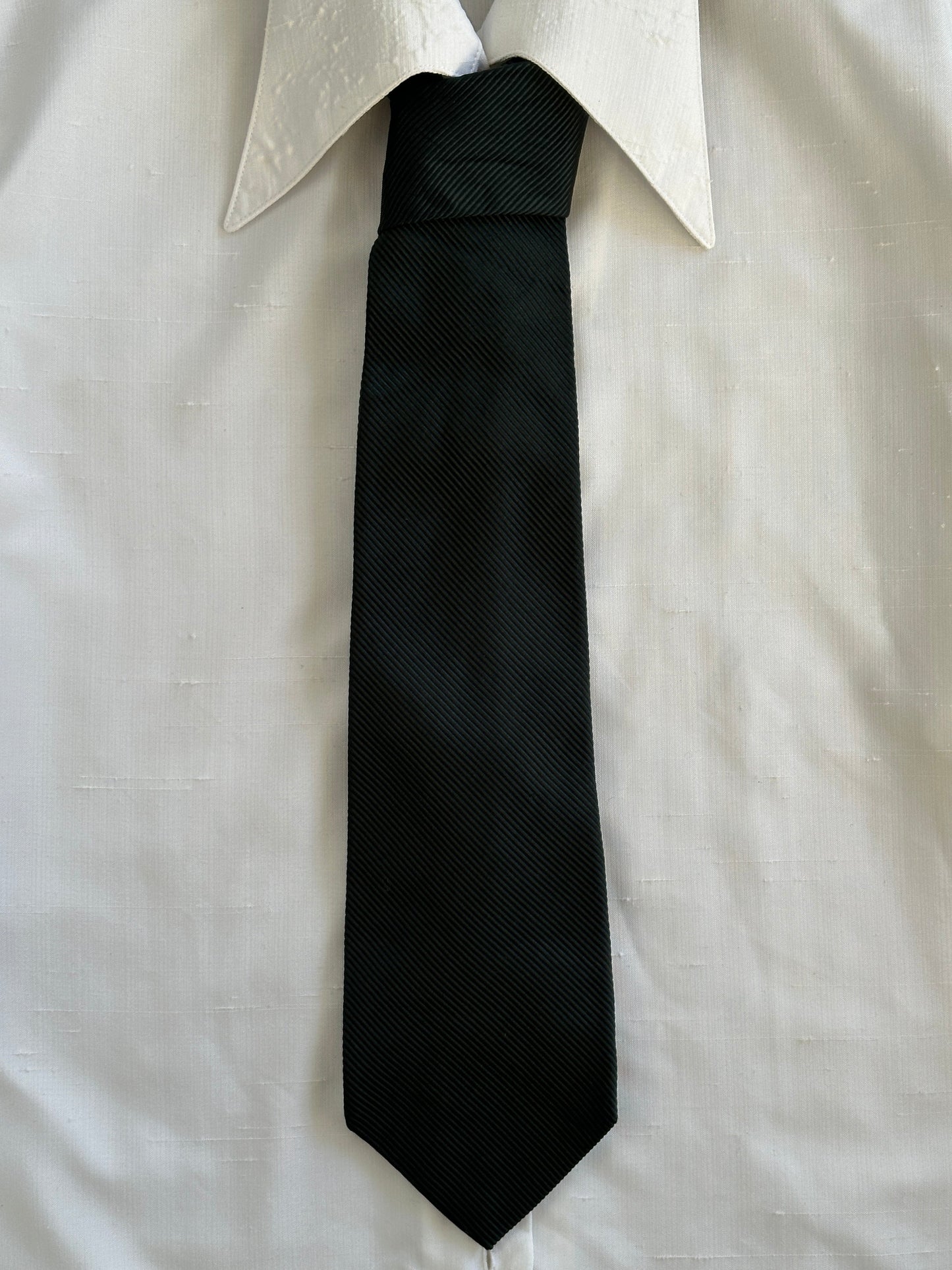 Dunhill 1990s Silk Cotton Striped Tie - One Size