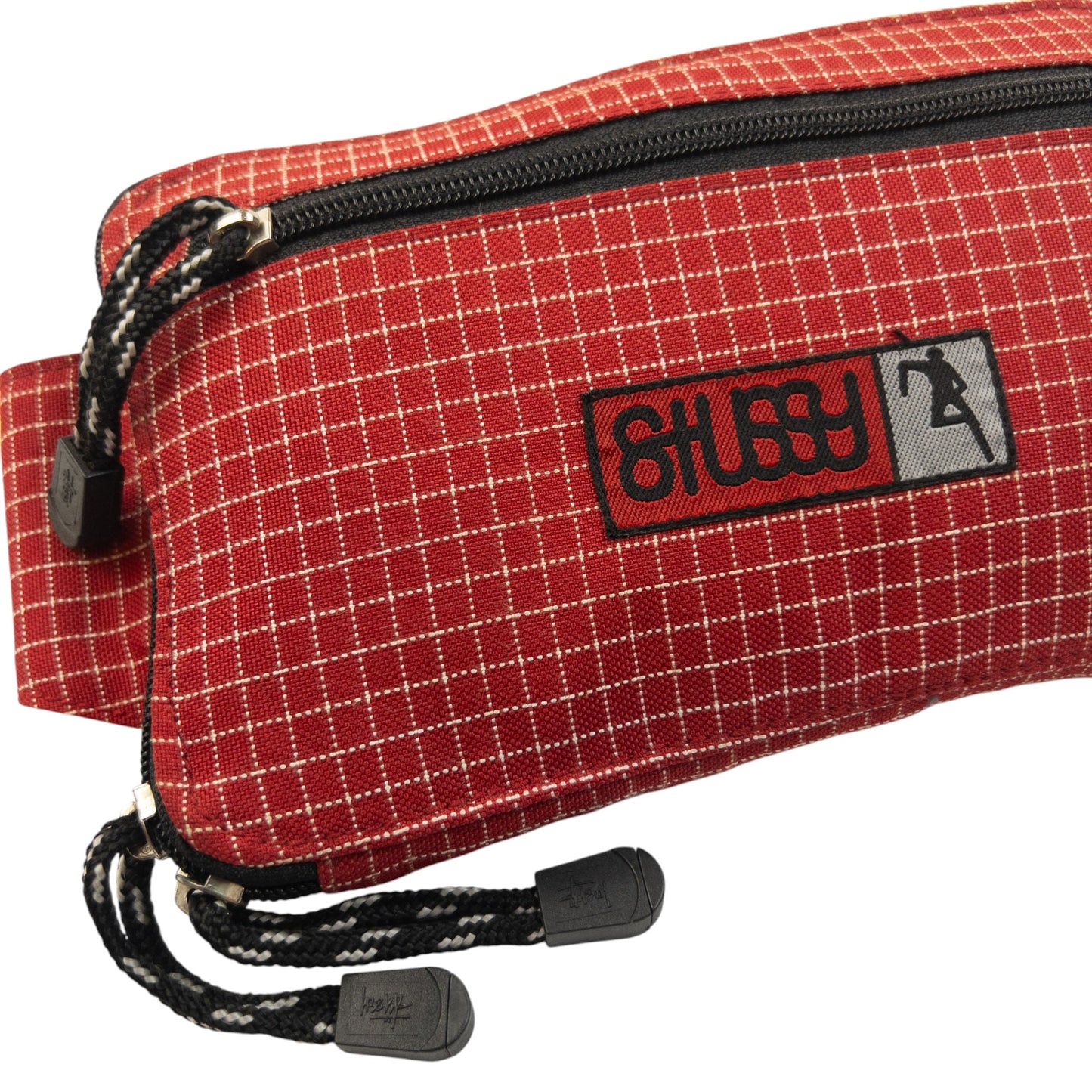 Vintage 2000s Stussy Checkered Crossbody Bag | O/S, Red