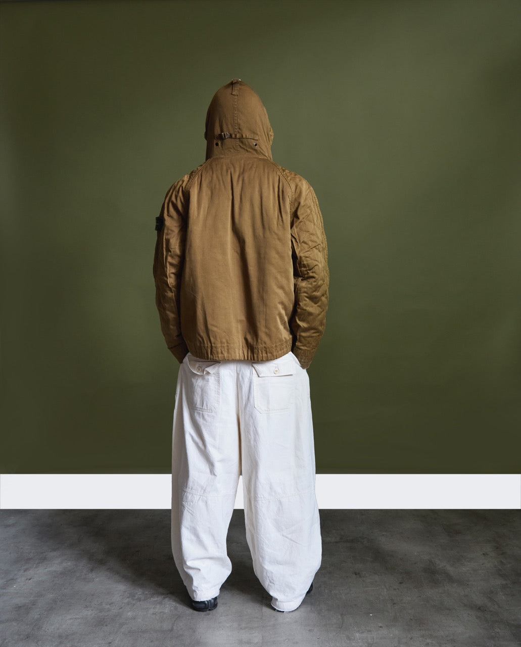 1990s Stone Island Balaclava Hooded Raso Gommato with Removeable Dutch Rope Liner