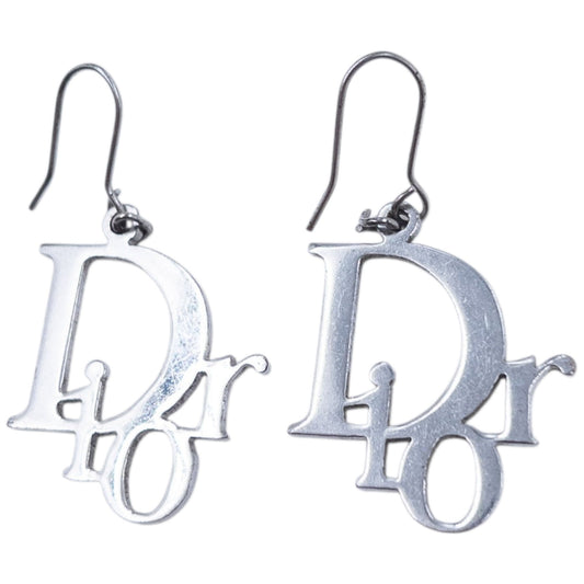 Vintage 2000s Dior Silver Logo Earrings