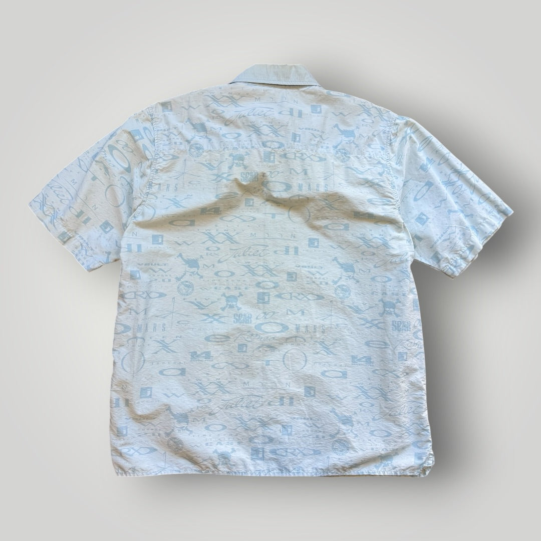 2000's Oakley Software Monogram Short Sleeve Shirt L | Default Title, Light Blue